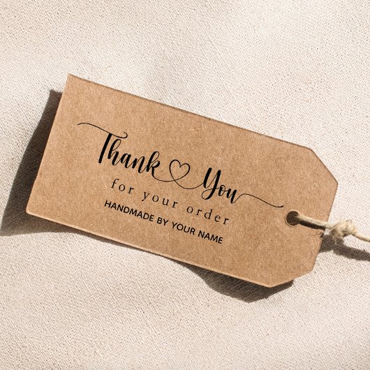 Bedankt voor uw bestelling met hart Rubber Stamp Rubberstempel