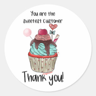 Bedankt voor uw bestelling Muffin Sticker