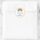 Bedankt voor uw bestelling Rainbow Ronde Sticker (Tas)