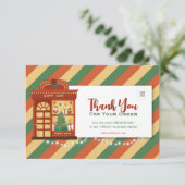 Bedankt voor uw bestelling Retro Christmas Kaart (Staand voorkant)