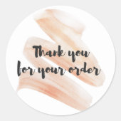 Bedankt voor uw bestelling ronde sticker (Voorkant)