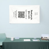 Bedankt voor uw bestelling scan Beoordeel ons zake Spandoek (Beurs)