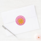 "Bedankt voor uw bestelling" Schattige Custom Sun Ronde Sticker (Envelop)