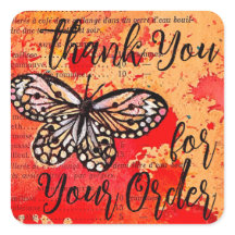 Bedankt voor uw bestelling Schattigee vlinder Wate