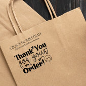 Bedankt voor uw bestelling Small Business Add Name Rubberstempel