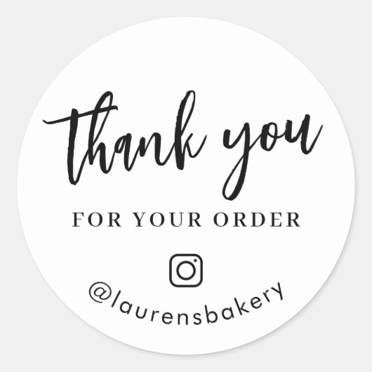 Bedankt voor uw bestelling Small Business Packagin Ronde Sticker (Voorkant)