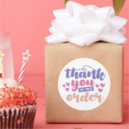 Bedankt voor uw bestelling - Small Business Sticke Ronde Sticker