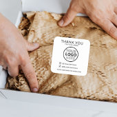 Bedankt voor uw bestelling Social icon Business Lo Vierkante Sticker