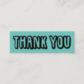 Bedankt voor uw bestelling Social Media Icons Chic Mini Visitekaartje (Voorkant)