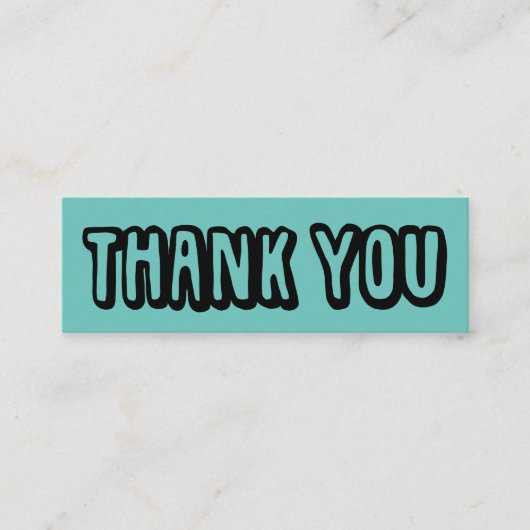 Bedankt voor uw bestelling Social Media Icons Chic Mini Visitekaartje (Voorkant)