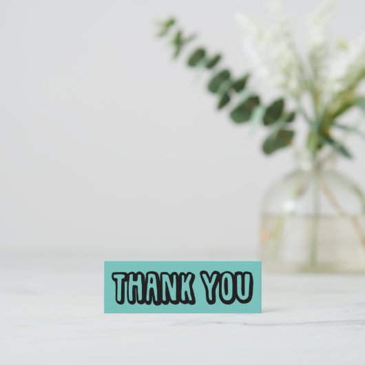 Bedankt voor uw bestelling Social Media Icons Chic Mini Visitekaartje (Staand voorkant)