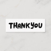 Bedankt voor uw bestelling Social Media Icons Chic Mini Visitekaartje (Voorkant)