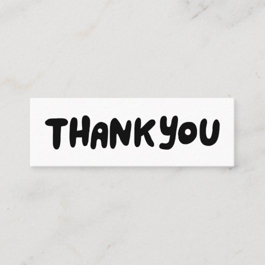 Bedankt voor uw bestelling Social Media Icons Chic Mini Visitekaartje (Voorkant)