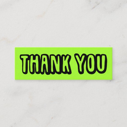 Bedankt voor uw bestelling Social Media Icons Vet Mini Visitekaartje (Voorkant)