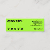 Bedankt voor uw bestelling Social Media Icons Vet Mini Visitekaartje (Achterkant)