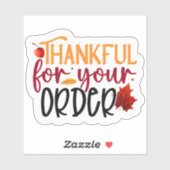 Bedankt voor uw bestelling sticker (Vel)