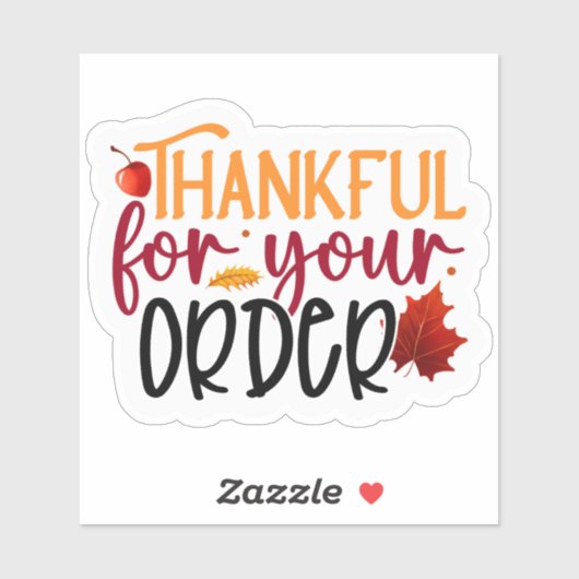 Bedankt voor uw bestelling sticker (Vel)