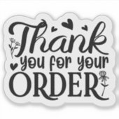 Bedankt voor uw bestelling sticker (Voorkant)