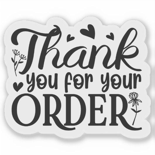 Bedankt voor uw bestelling sticker (Voorkant)