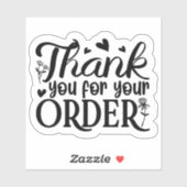 Bedankt voor uw bestelling sticker (Vel)