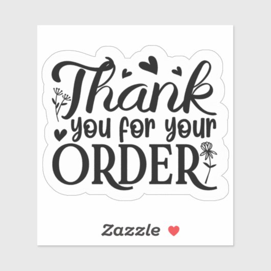 Bedankt voor uw bestelling sticker (Vel)