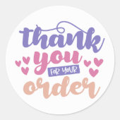 Bedankt voor uw bestelling - Sticker voor kleine b (Voorkant)