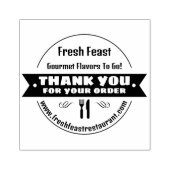 Bedankt voor uw bestelling Takeout eten gepersonal Rubberstempel (Afrduk)