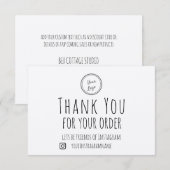Bedankt voor uw bestelling | Uw Logo | Kraftpapier (Voorkant / Achterkant)