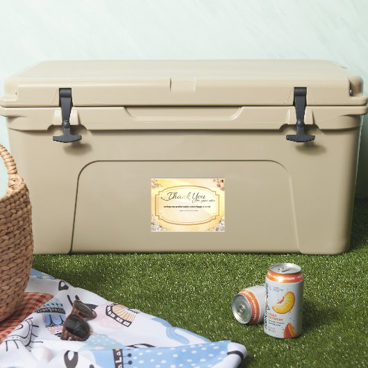 Bedankt voor uw bestelling - Waardering Kaart Sticker (Koeler)