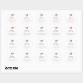 Bedankt voor uw bestelling Web Promoot Code eenvou Ronde Sticker (Vel)