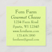 Bedankt voor uw bestelling Zwitserse kaas voedsel Vierkante Visitekaartje (Achterkant)