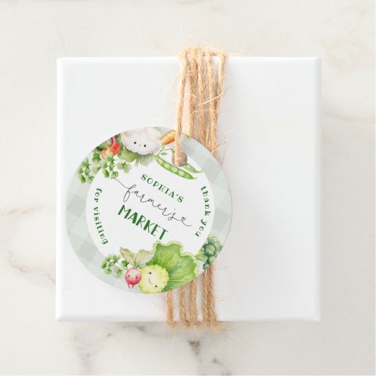 Bedankt voor uw bezoek Farmers markt verjaardag Bedankjes Labels (In situ)