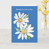 Bedankt voor uw brief kaart (Gele Bloem)