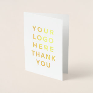 Bedankt voor uw Business Logo Custom Gold Folie Kaarten