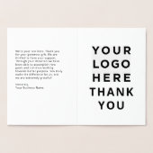 Bedankt voor uw Business Logo Custom Gold Folie Kaarten (Binnen)