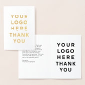 Bedankt voor uw Business Logo Custom Gold Folie Kaarten (Display)
