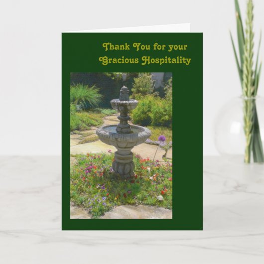 Bedankt voor uw Gracious Hospitality Sjabloon (Voorkant)