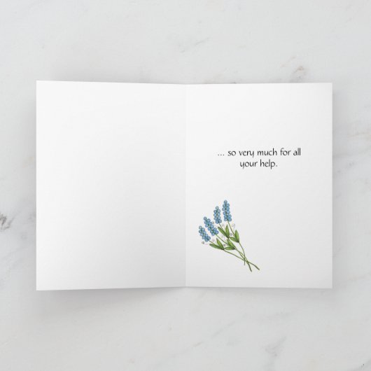 Bedankt voor uw helpkaart (Binnen)