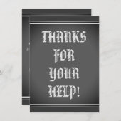  "BEDANKT VOOR UW HULP!" Kaart (Voorkant / Achterkant)