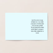 "BEDANKT VOOR UW HULP!" Wenskaart Folie Kaarten (Binnen)