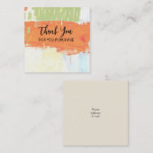 Bedankt voor uw Kaart voor aankoop Vierkante Visitekaartje (Voorkant / Achterkant)