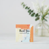 Bedankt voor uw Kaart voor aankoop Vierkante Visitekaartje (Staand voorkant)