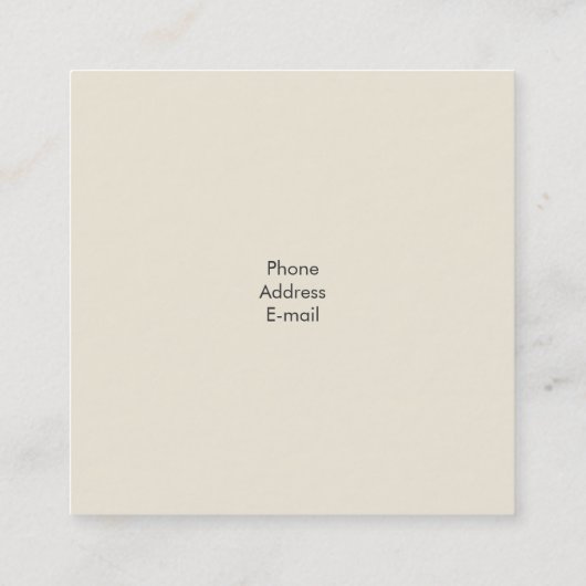 Bedankt voor uw Kaart voor aankoop Vierkante Visitekaartje (Achterkant)