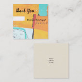 Bedankt voor uw Kaart voor aankoop Vierkante Visitekaartje (Voorkant / Achterkant)