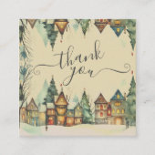 Bedankt voor uw kerstaankoop vierkante visitekaartje (Voorkant)