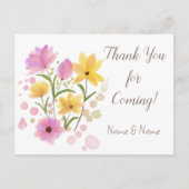 Bedankt voor uw komst Aangepaste naam & Bericht Briefkaart (Voorkant)