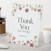 Bedankt voor uw komst Baby shower teken Floral Reclamebord Met Voetstuk (Insitu)