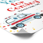 Bedankt voor uw komst Geluid het alarmbord Poster (Hoek)