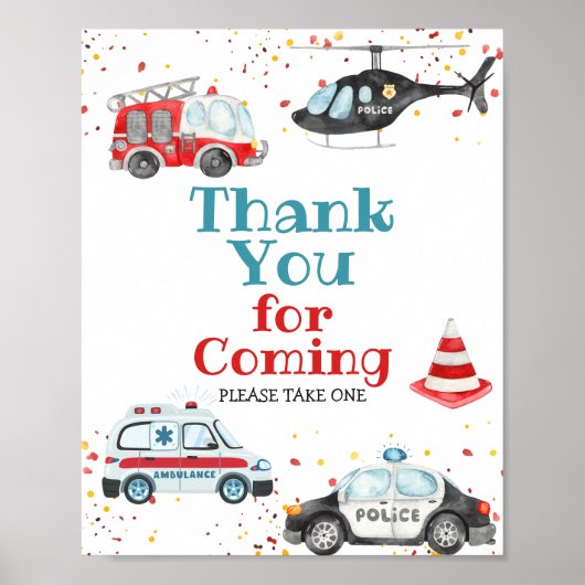 Bedankt voor uw komst Geluid het alarmbord Poster (Voorkant)