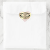 Bedankt voor uw komst naam Heart Pink Gold 16th Hart Sticker (Tas)